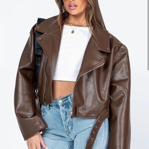 Princess polly Staten Island jacket brown